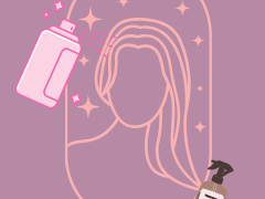 お手入れする女性